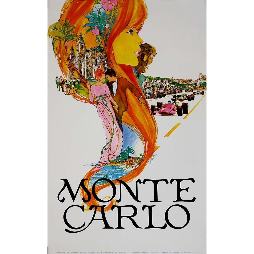 Dieses Plakat des amerikanischen Illustrators Steve Carpenter aus dem Jahr 1969 entstand auf dem Höhepunkt einer glamourösen Ära und fängt den zeitlosen Reiz und kosmopolitischen Charme von Monte Carlo ein. Das Projekt wurde von der Direction du