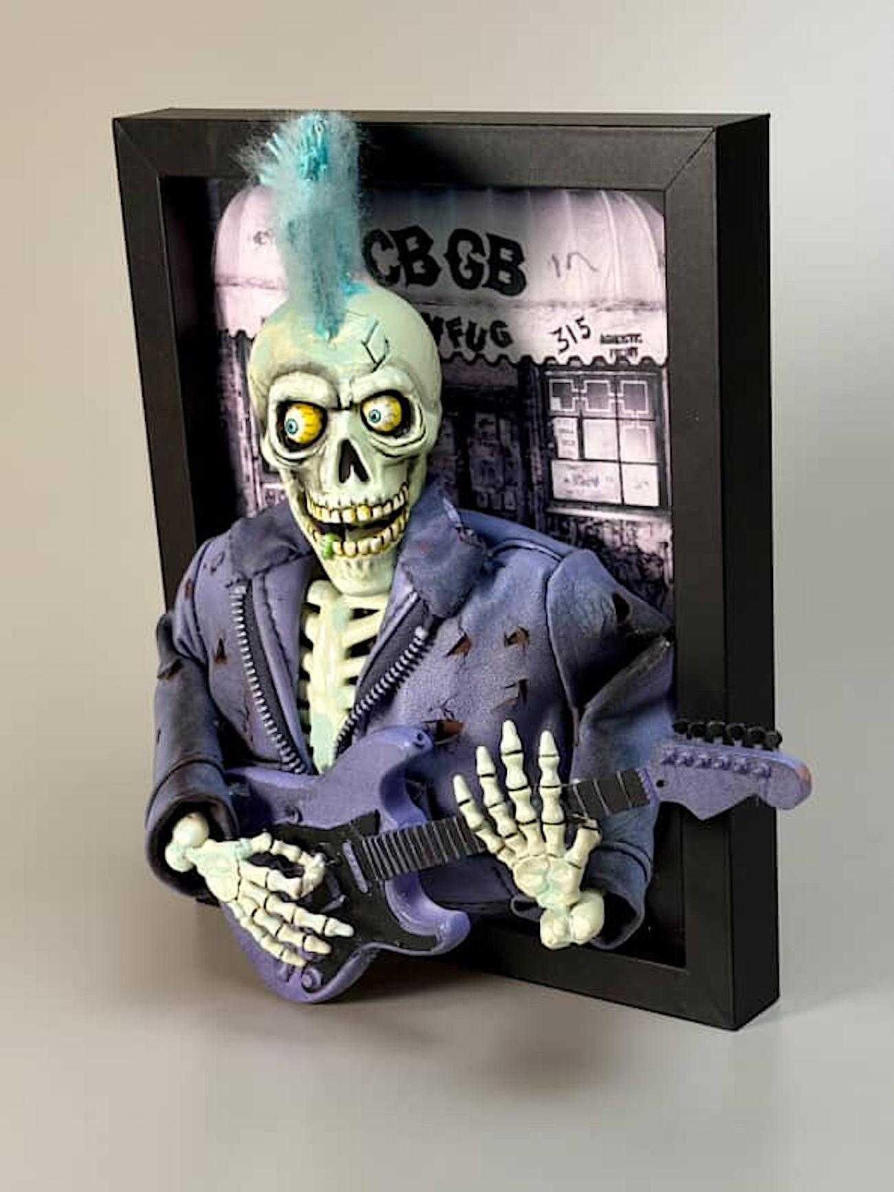 zeitgenössische Skulptur Pop Art Hand Made Interieur CBGB Rock and Roll im Angebot 1