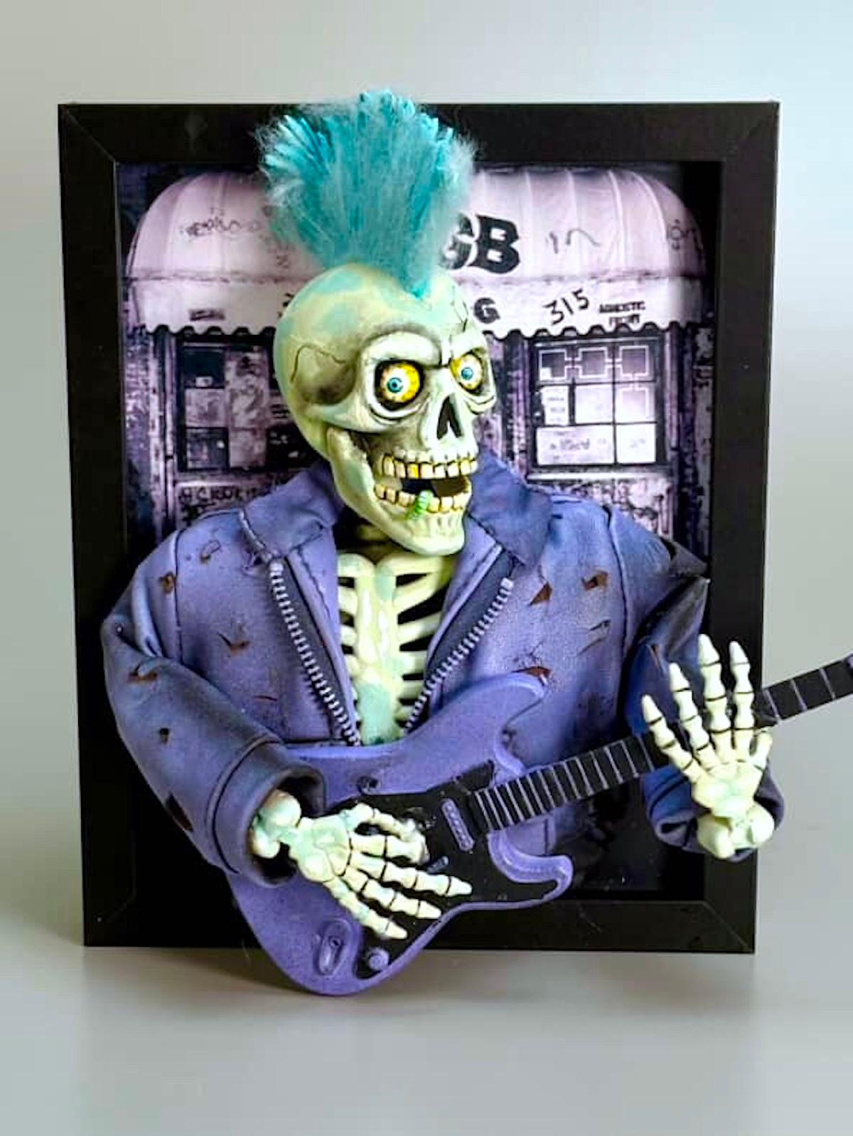 sculpture contemporaine pop art fait main intérieur CBGB rock and roll