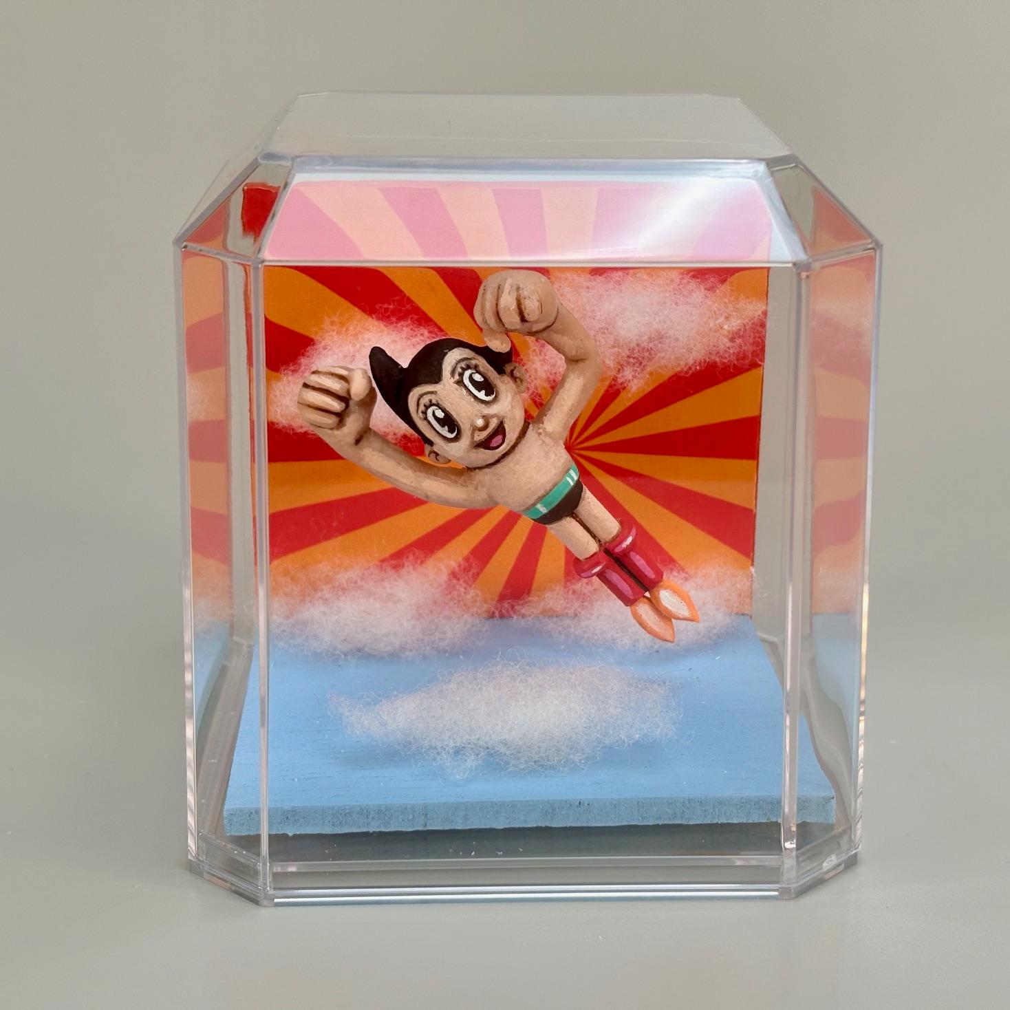 popart wall sculpture contemporary interior 3-D plexi astroboy peanut pop art