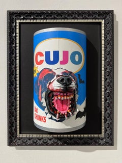 popart escultura de pared interior contemporáneo animal azul  negro 3-D enmarcado