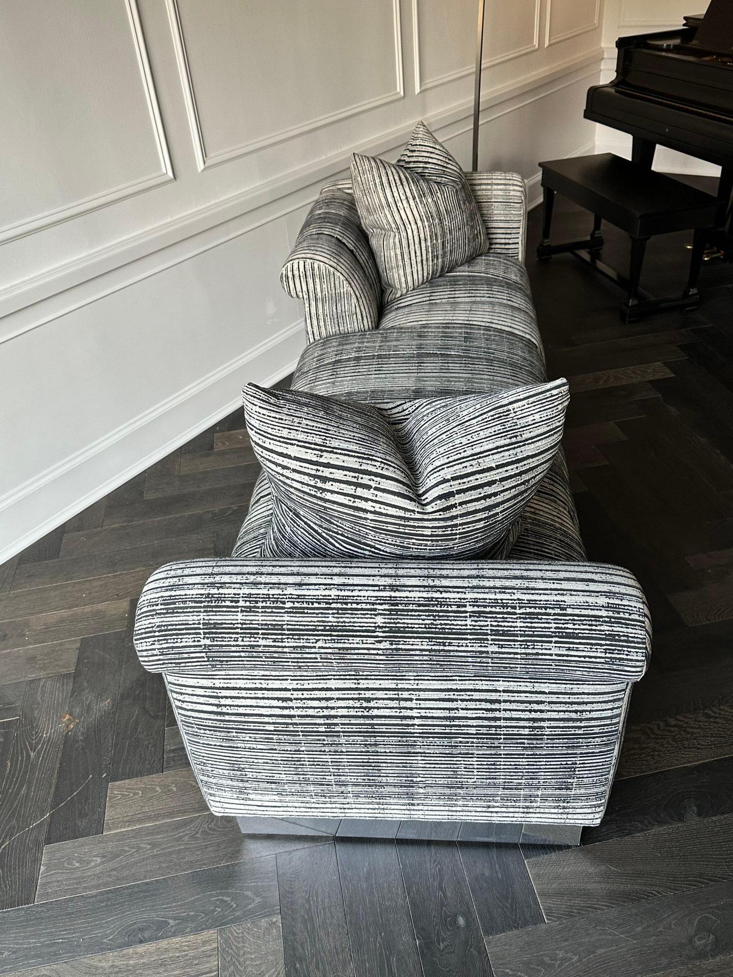 Americano Chaise lounge di Steve Chase con tappezzeria Channel Tufted, 1970 in vendita
