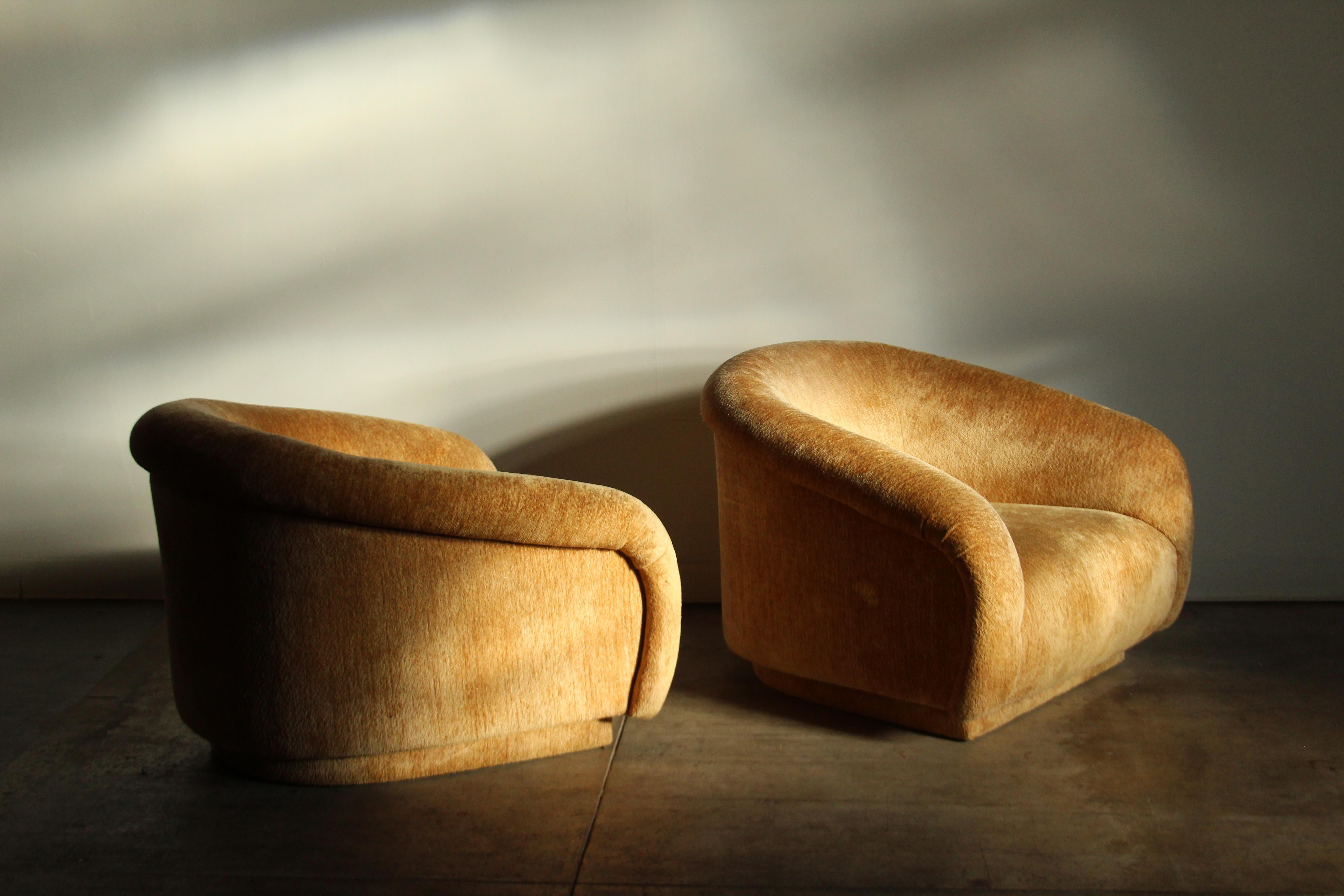 Steve Chase Custom Barrel Lounge Chairs for Martin Brattrud, 2000s, Labeled 5