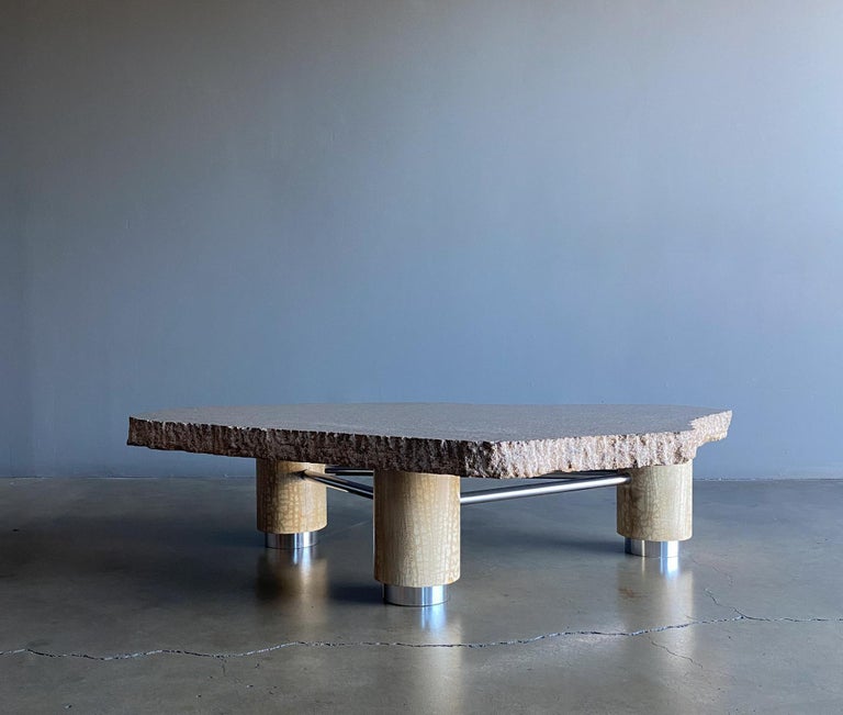 Steve Chase Custom Granite Coffee Table, circa 1985 For Sale at 1stDibs