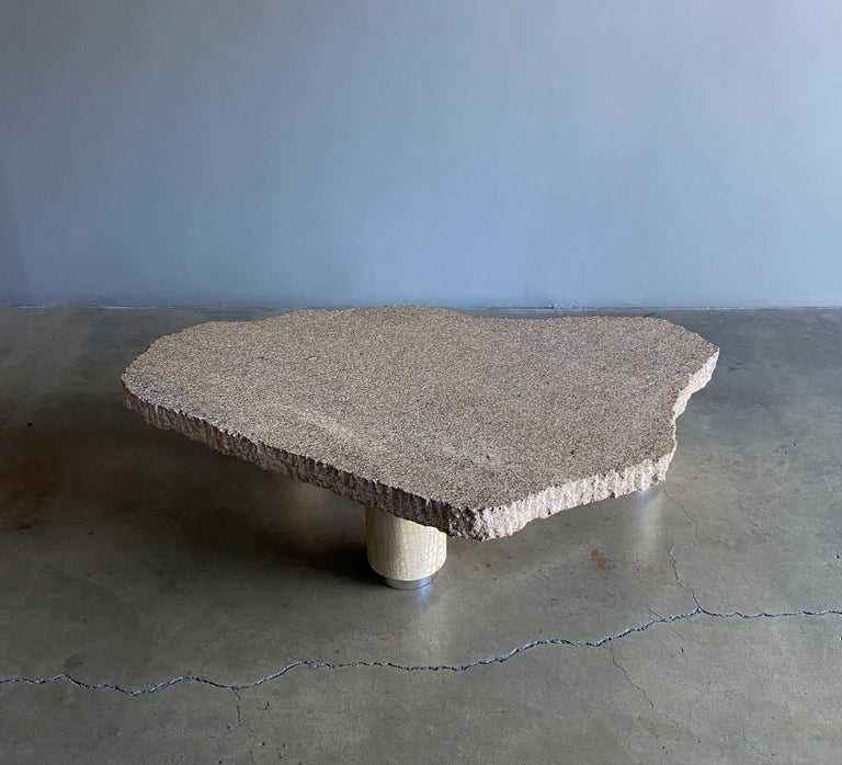 Steve Chase Custom Granite Coffee Table, circa 1985 For Sale at 1stDibs