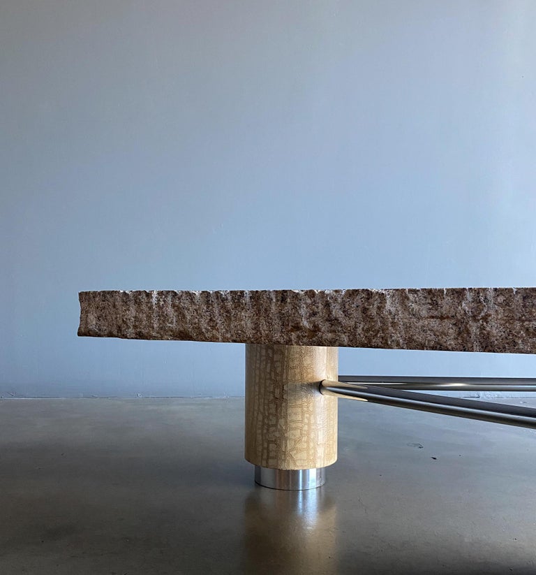 Steve Chase Custom Granite Coffee Table, circa 1985 For Sale at 1stDibs