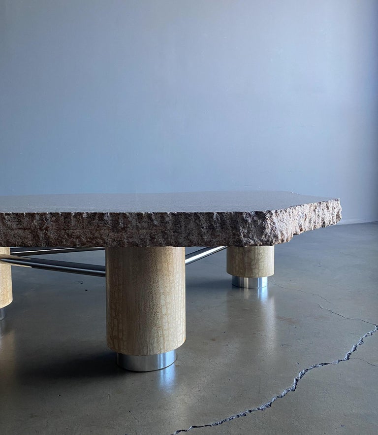 Steve Chase Custom Granite Coffee Table, circa 1985 For Sale at 1stDibs
