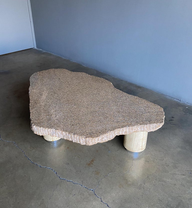 Steve Chase Custom Granite Coffee Table, circa 1985 For Sale at 1stDibs