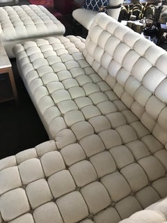 Steve Chase Custom Marshmallow Tufted L Shape Sectional Sofa Made by a Rudin