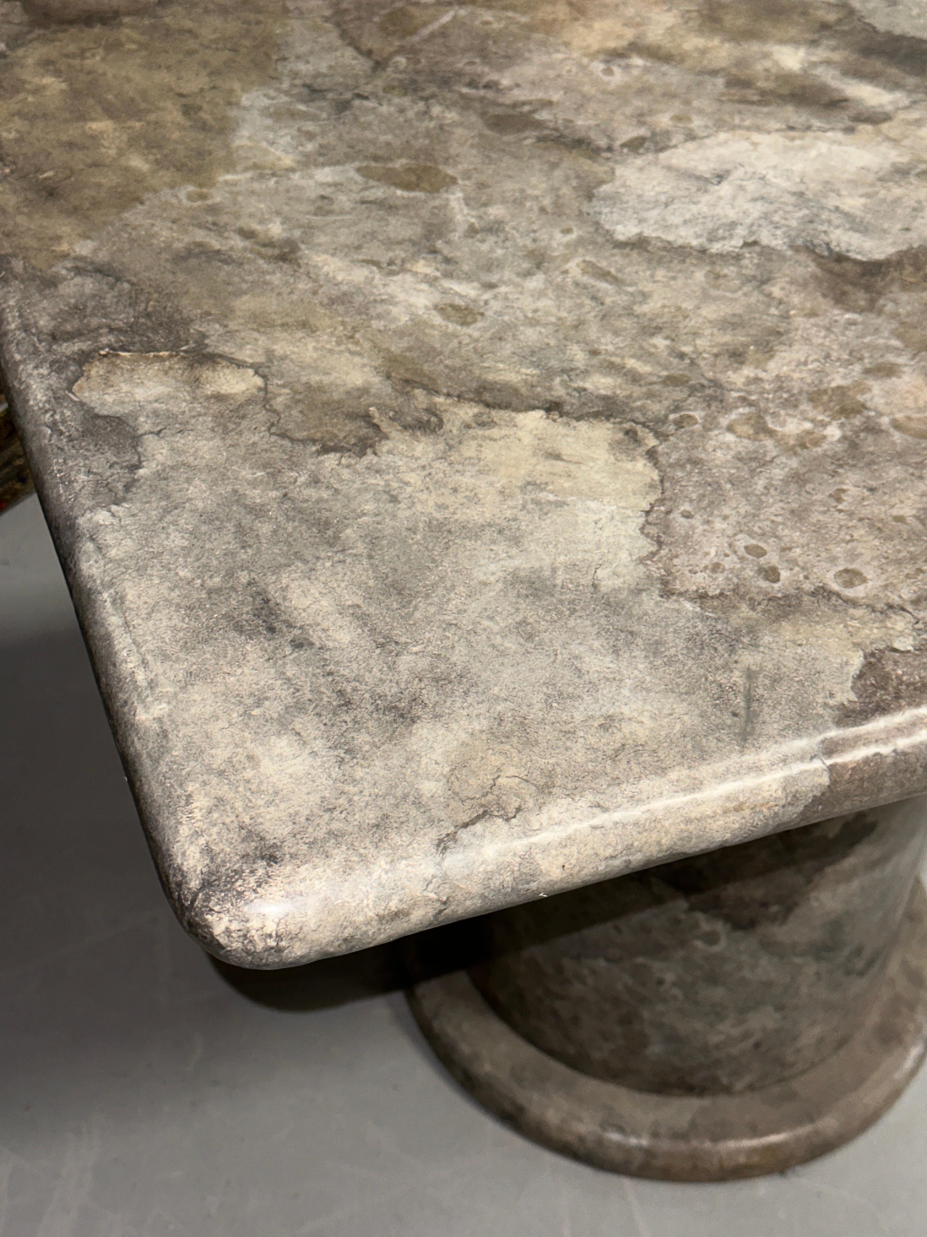 American Steve Chase Designed Layered Parchment Square Table For Sale