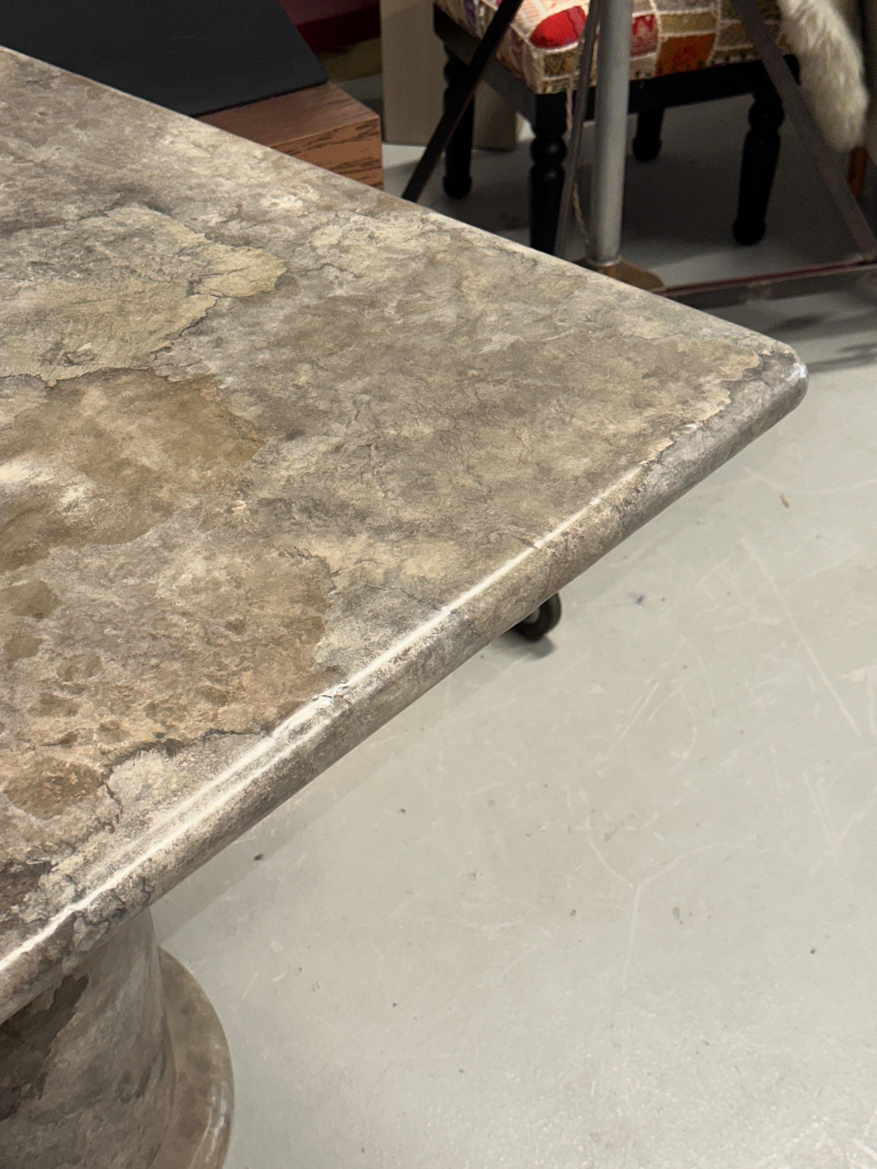 Late 20th Century Steve Chase Designed Layered Parchment Square Table For Sale