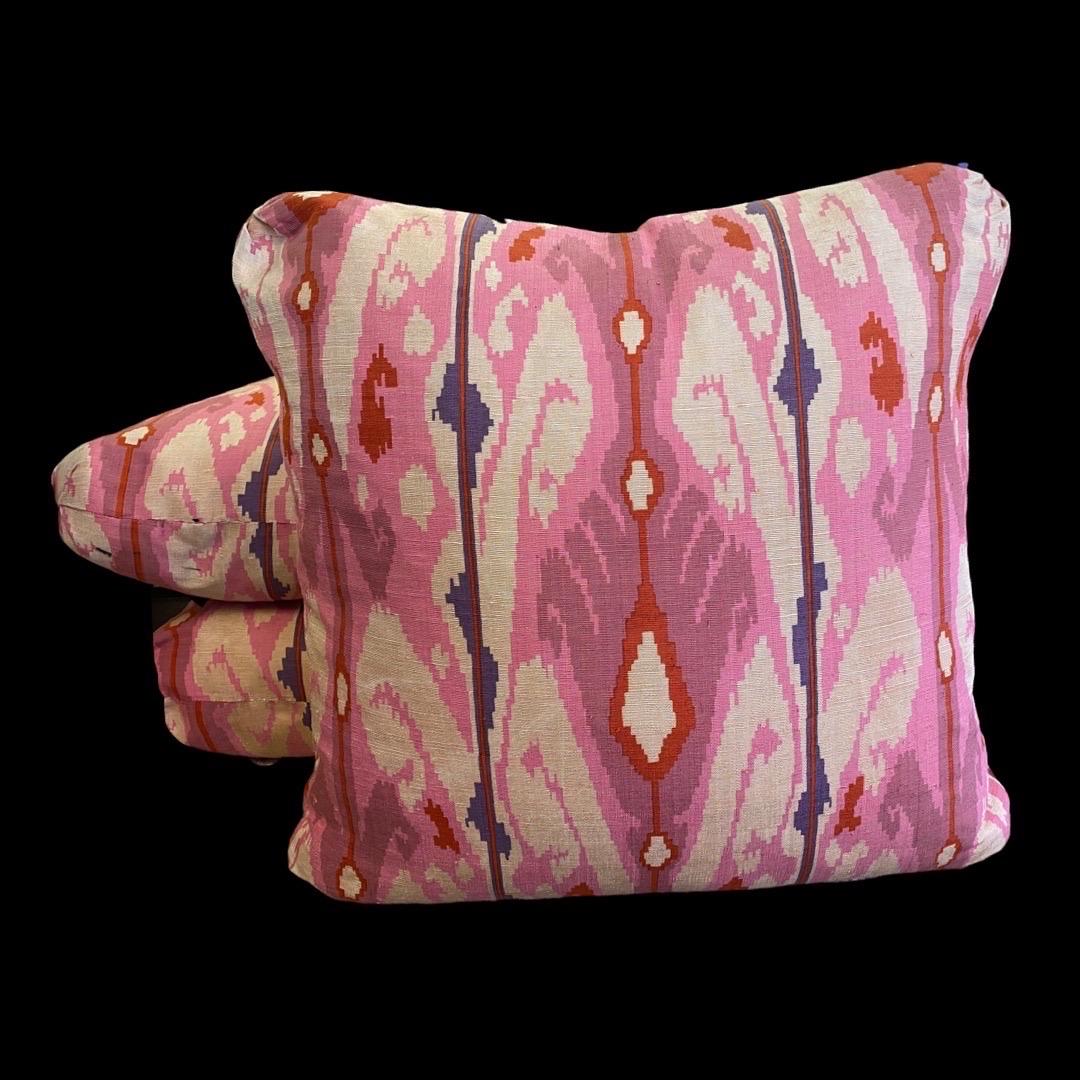 Late 20th Century Steve Chase Designed Modern Ikat Pillows (Total 8 Available)  For Sale
