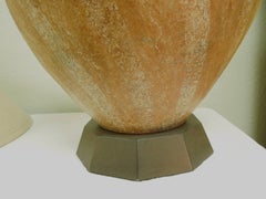 Steve Chase Designed Pair of Tribal Ceramic Lamps 1980s Modern