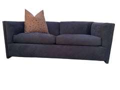 Steve Chase Designed Sexy Black Original  Ultra-Suede 72" Sofa