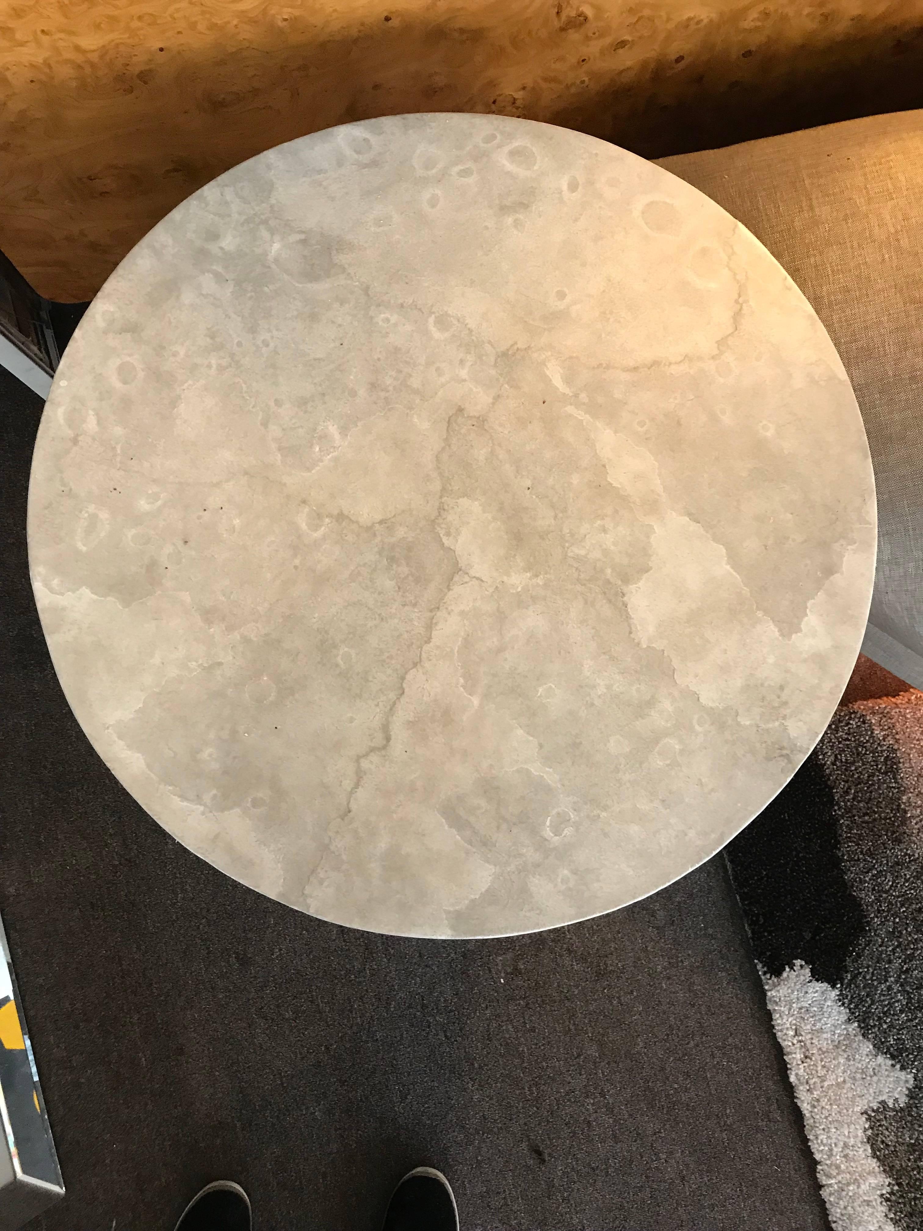 This table came from a gorgeous Designer Estate in the Palm Springs area. I believe this side table and cool matching gorgeous coffee table (available on separate listing) were made for the residence. Very modern and super chic. The faux finish