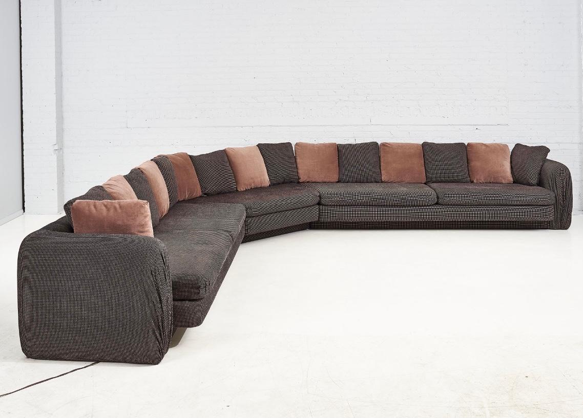 Steve Chase illuminated 3 piece sectional, 1980. Original.