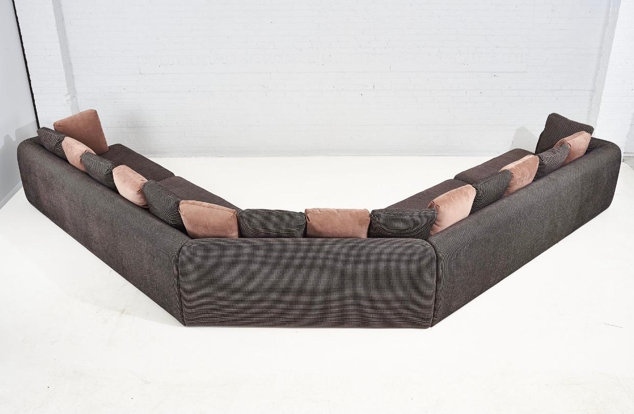 Upholstery Steve Chase Illuminated Sectional Sofa, 1980