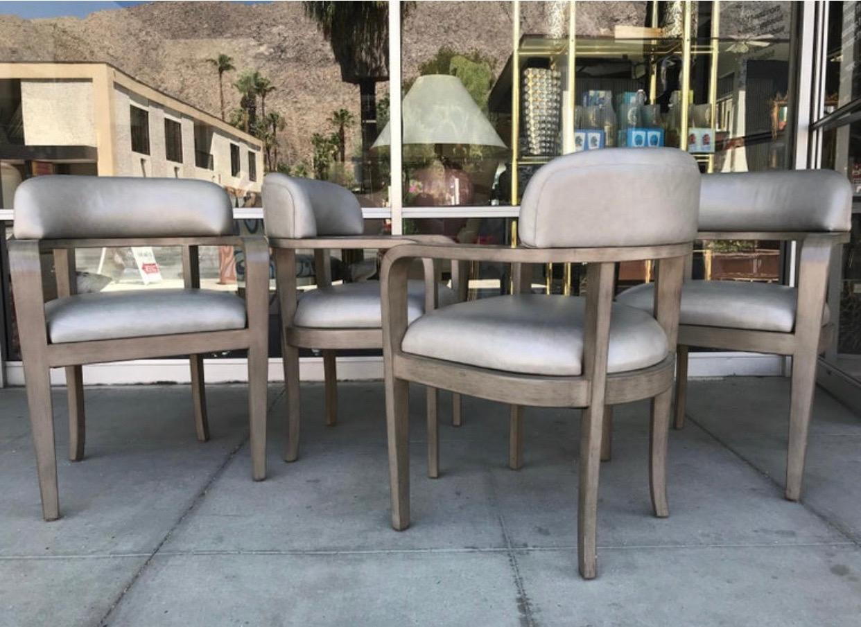 Steve Chase Originals Set of Four Custom Modern Game or Dining Chairs In Good Condition For Sale In Palm Springs, CA