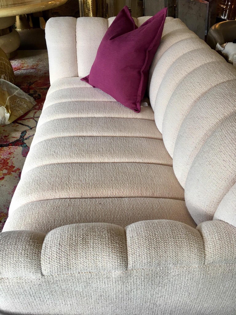 Steve Chase Palm Springs Style Modern Channel Tufted Sofa at 1stDibs