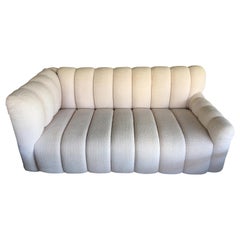 Vintage Steve Chase Palm Springs Style Modern Channel Tufted Sofa