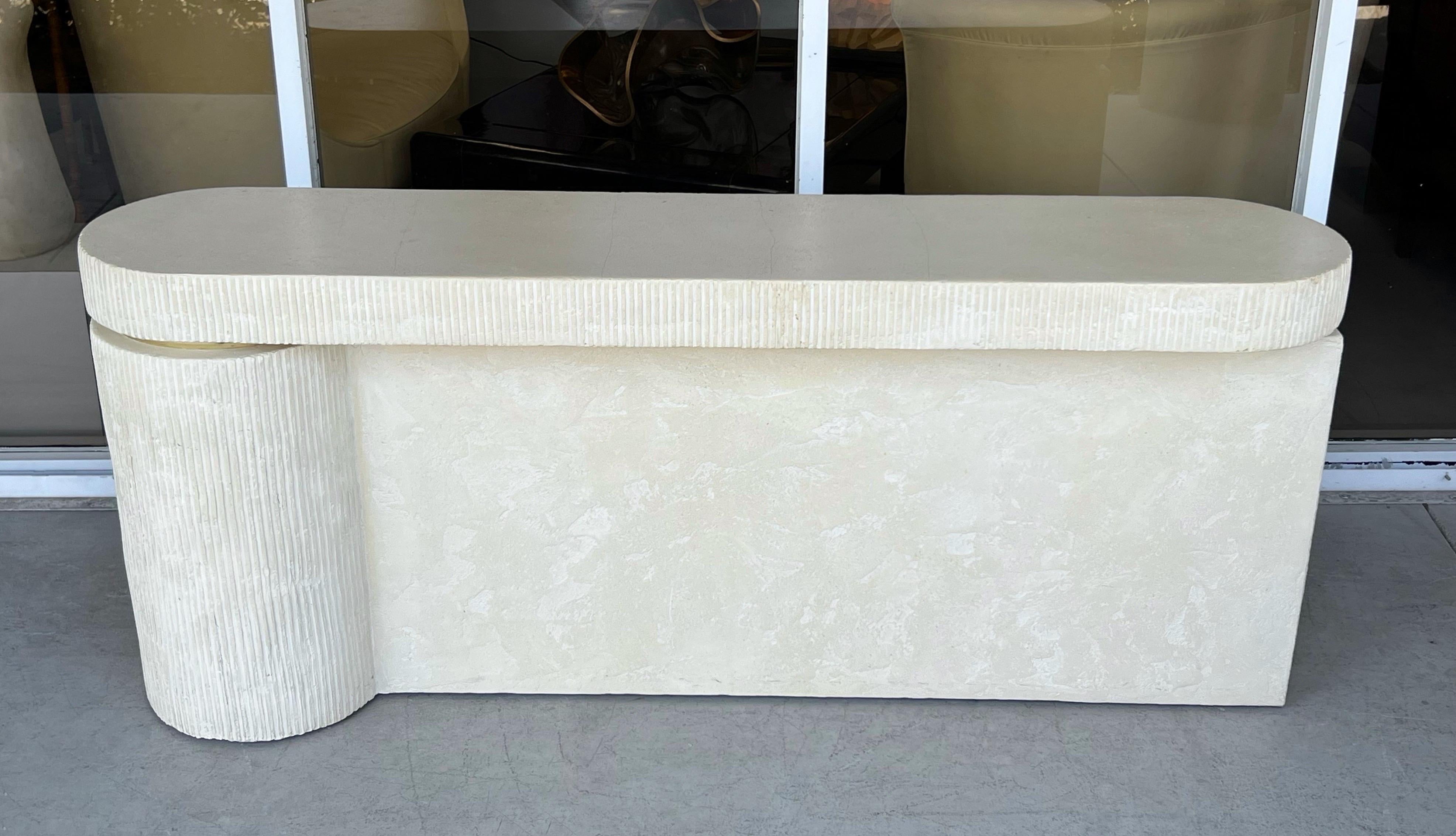 Steve Chase Plaster Asymmetrical Console Table For Sale 5
