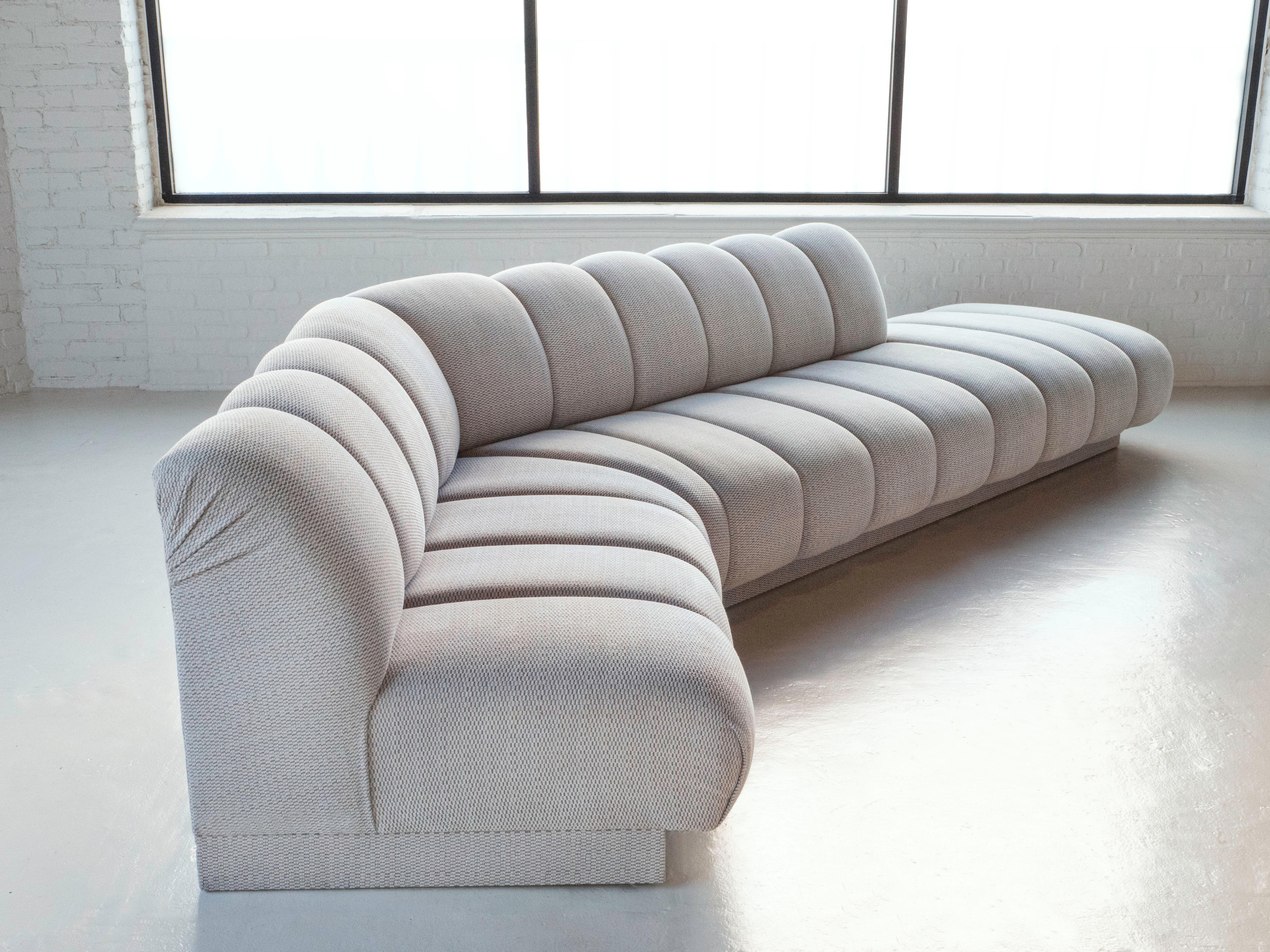 Post-Modern Steve Chase Postmodern Illuminated Monterey Channel Sofa, Circa 1980's For Sale