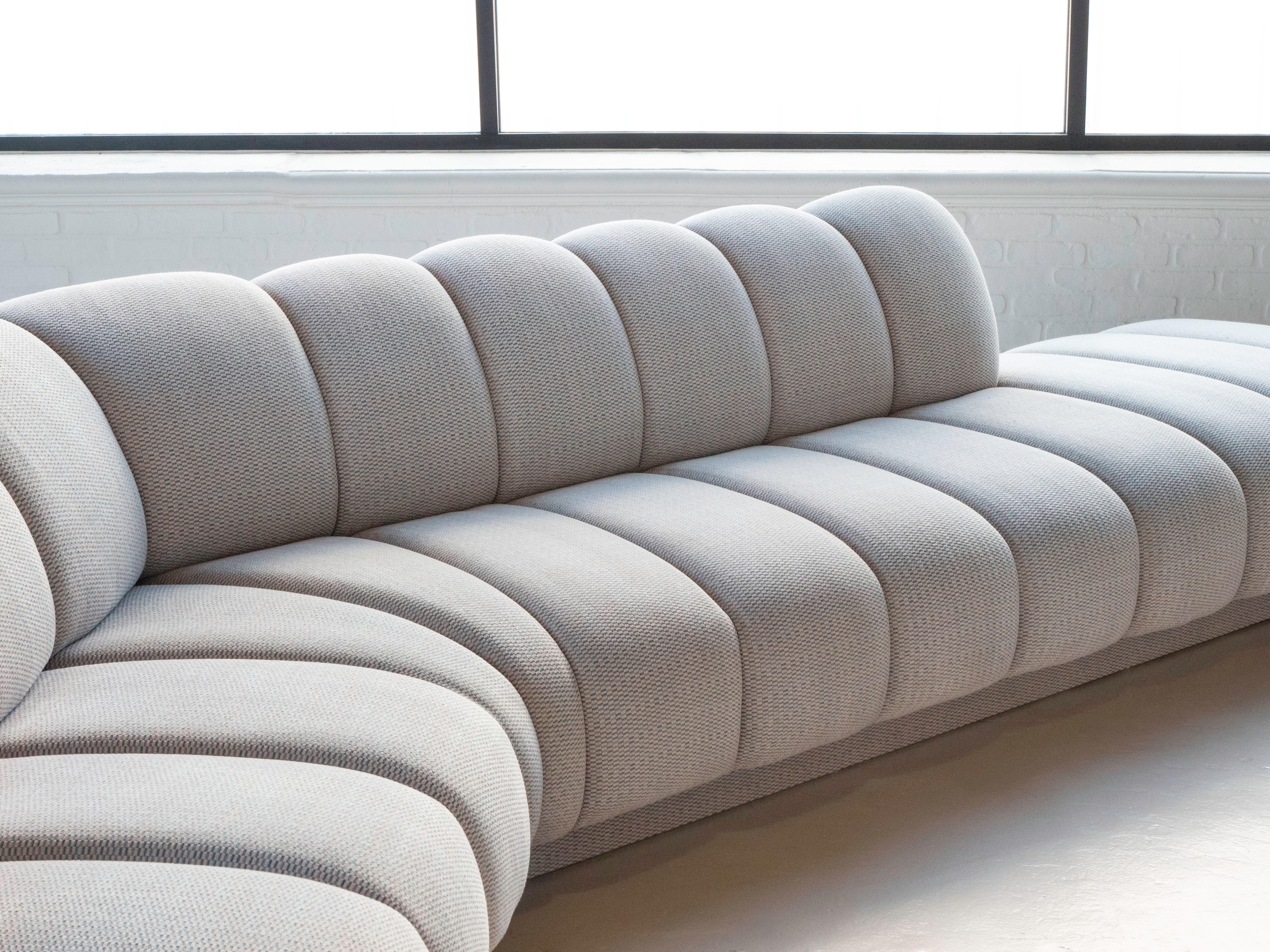 American Steve Chase Postmodern Illuminated Monterey Channel Sofa, Circa 1980's For Sale