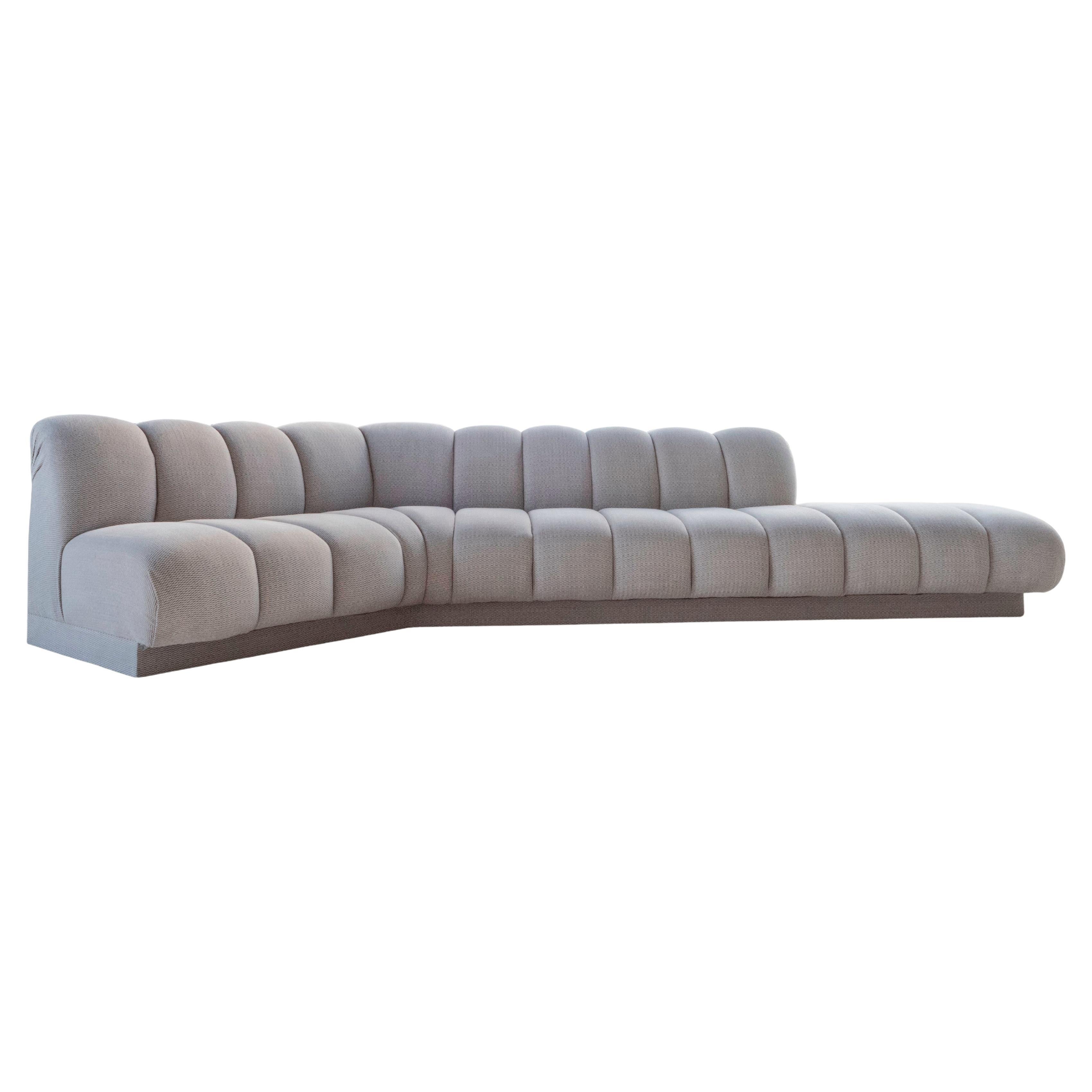 Steve Chase Postmodern Illuminated Monterey Channel Sofa, Circa 1980's