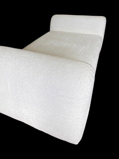 Steve Chase Rare “Penthouse” Chaise Lounge in new Off White Euro Bouclé