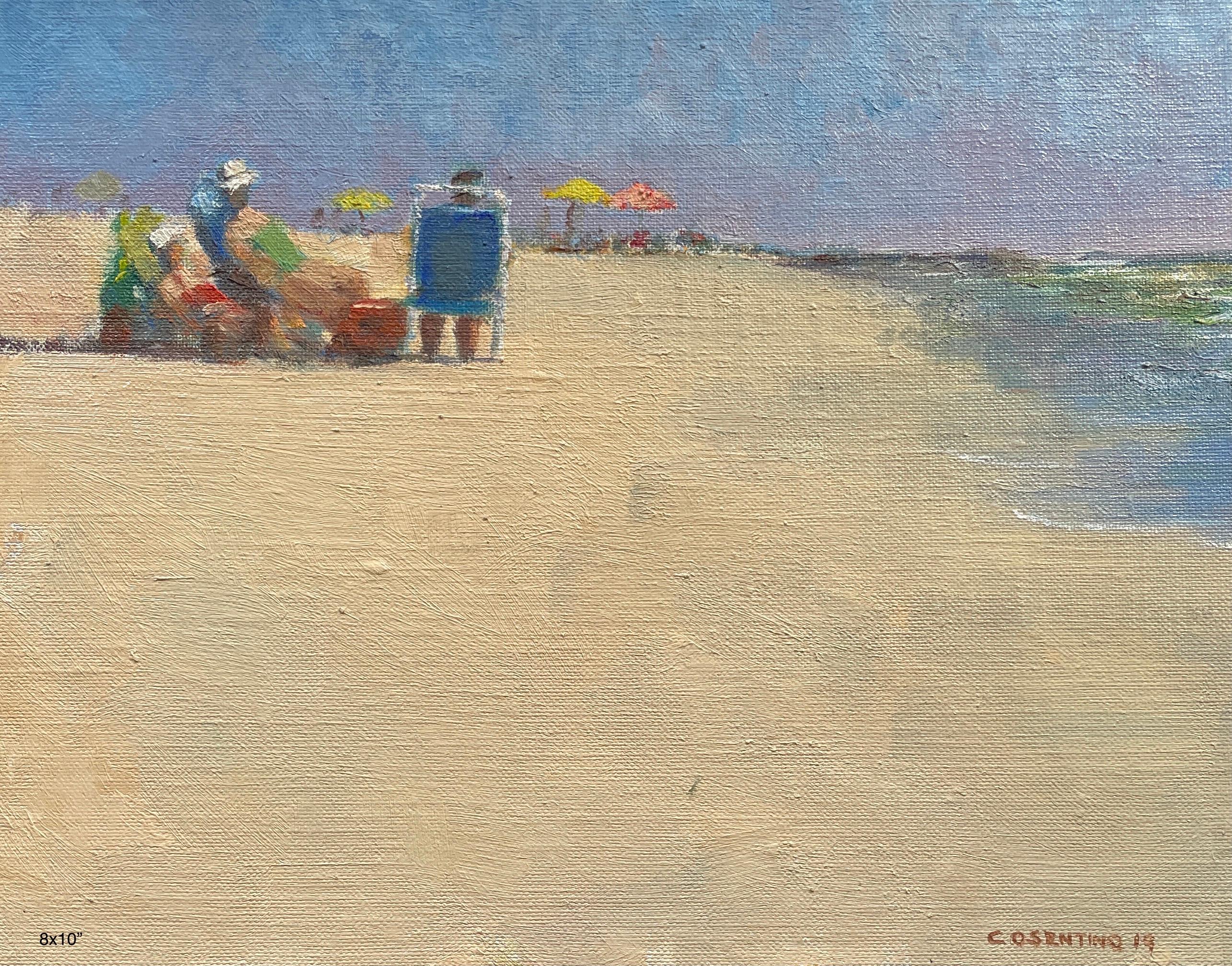 Steve Cohen Landscape Painting - Beach Series (Three Seat Women).