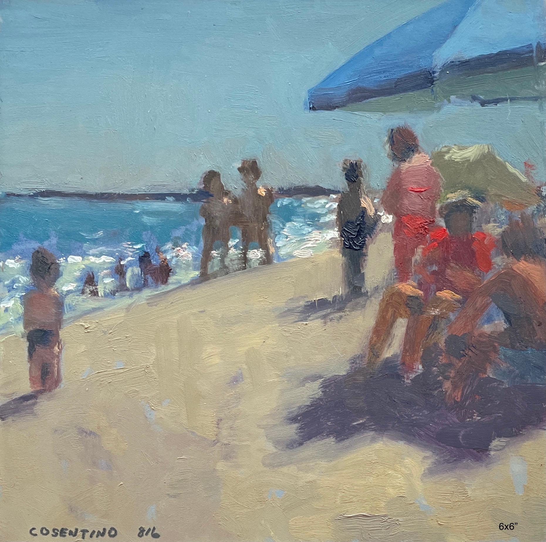 Steve Cohen Landscape Painting - Beach Series (Day at the beach)