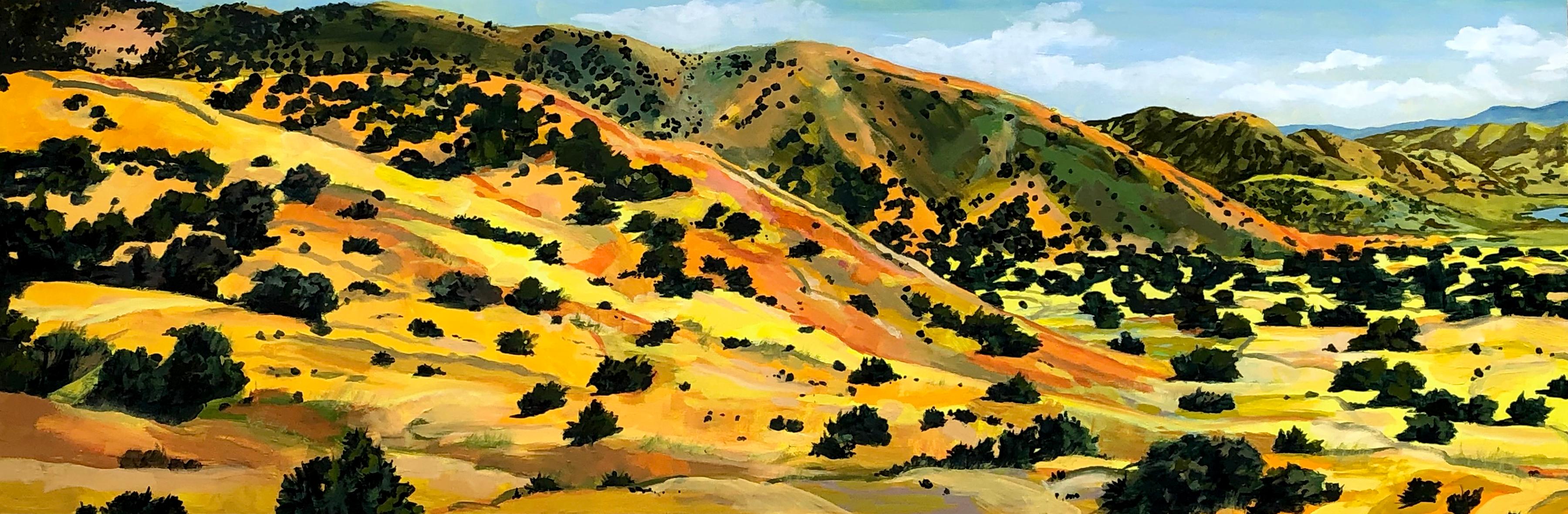 Horizontal Landscape Oil Painting on Panel, Framed, Earth Tones, Steve Cope

Steve Cope graduated from the Massachusetts College of Art, and received his MFA from Boston University. After years of painting in grand scale, Cope changed his format to
