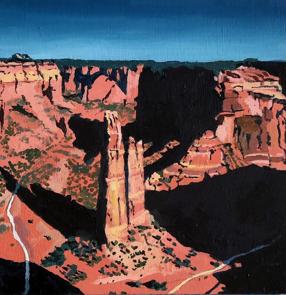 Small Scale Landscape Oil Painting on Panel, Framed, Earth Tones, Steve Cope

Steve Cope graduated from the Massachusetts College of Art, and received his MFA from Boston University. After years of painting in grand scale, Cope changed his format to
