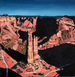 Small Scale Landscape Oil Painting on Panel, Framed, Earth Tones, Steve Cope