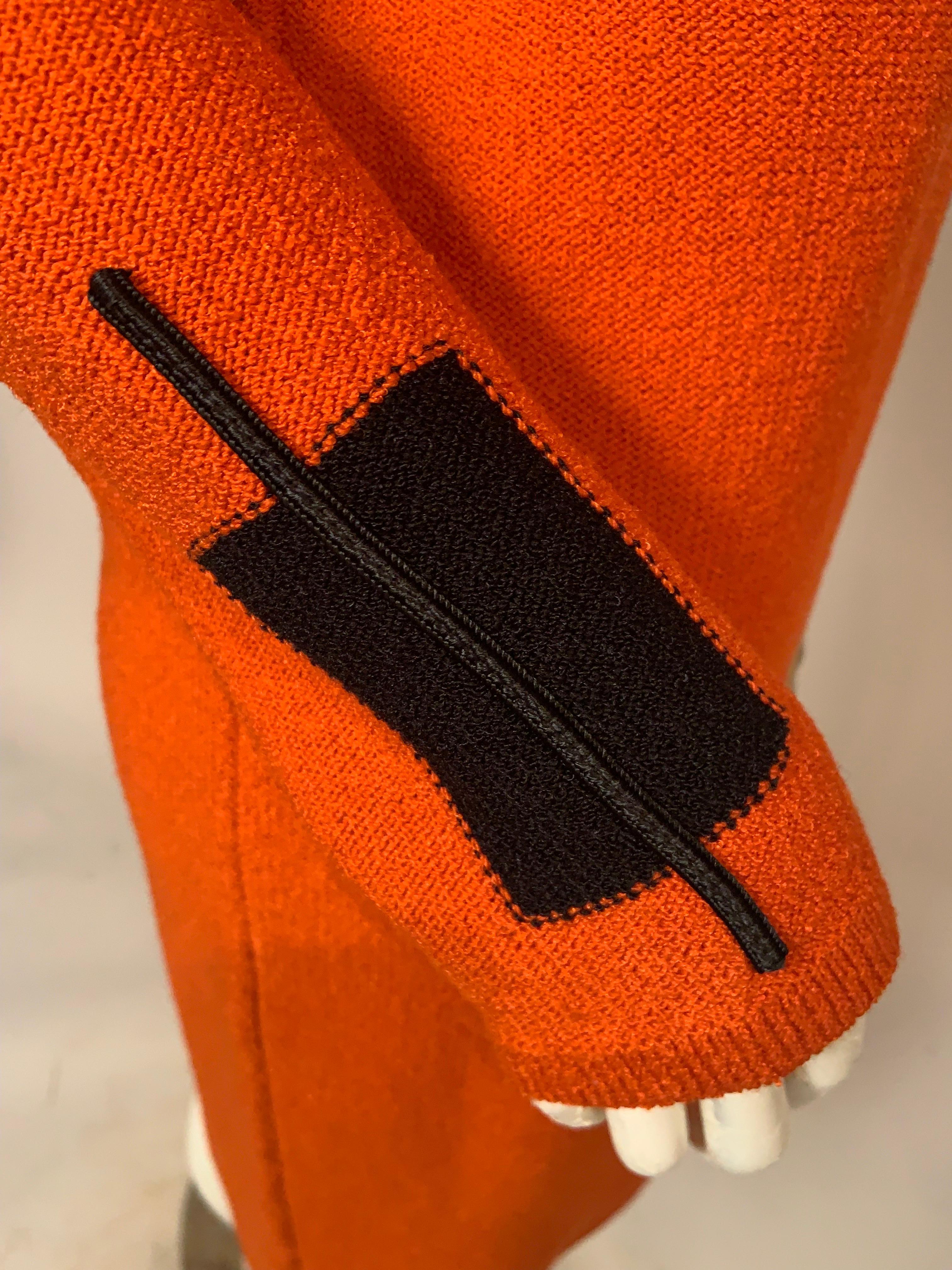 Steve Fabrikant Modernist Inspired Orange Knit Dress 2