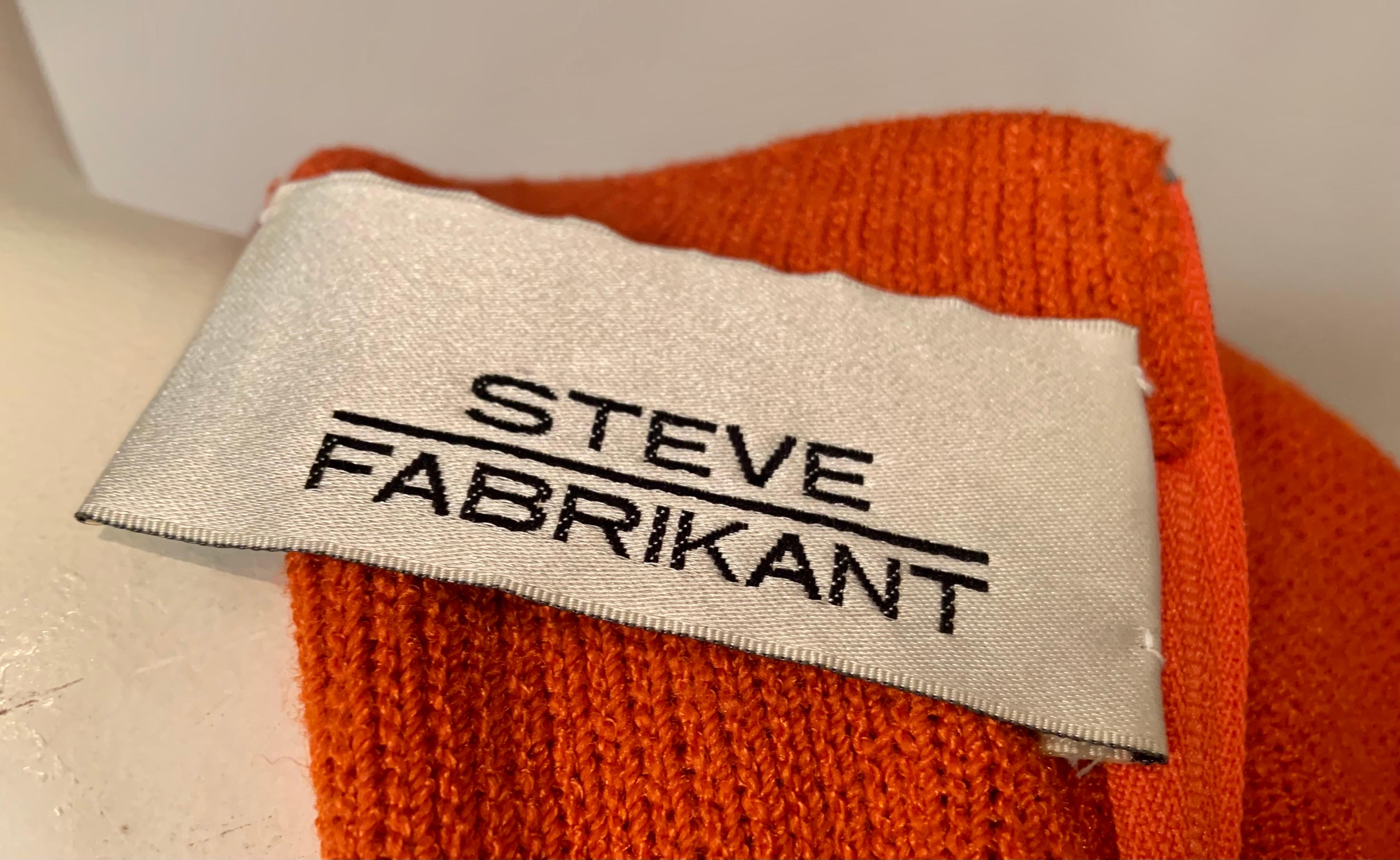 Steve Fabrikant Modernist Inspired Orange Knit Dress 3