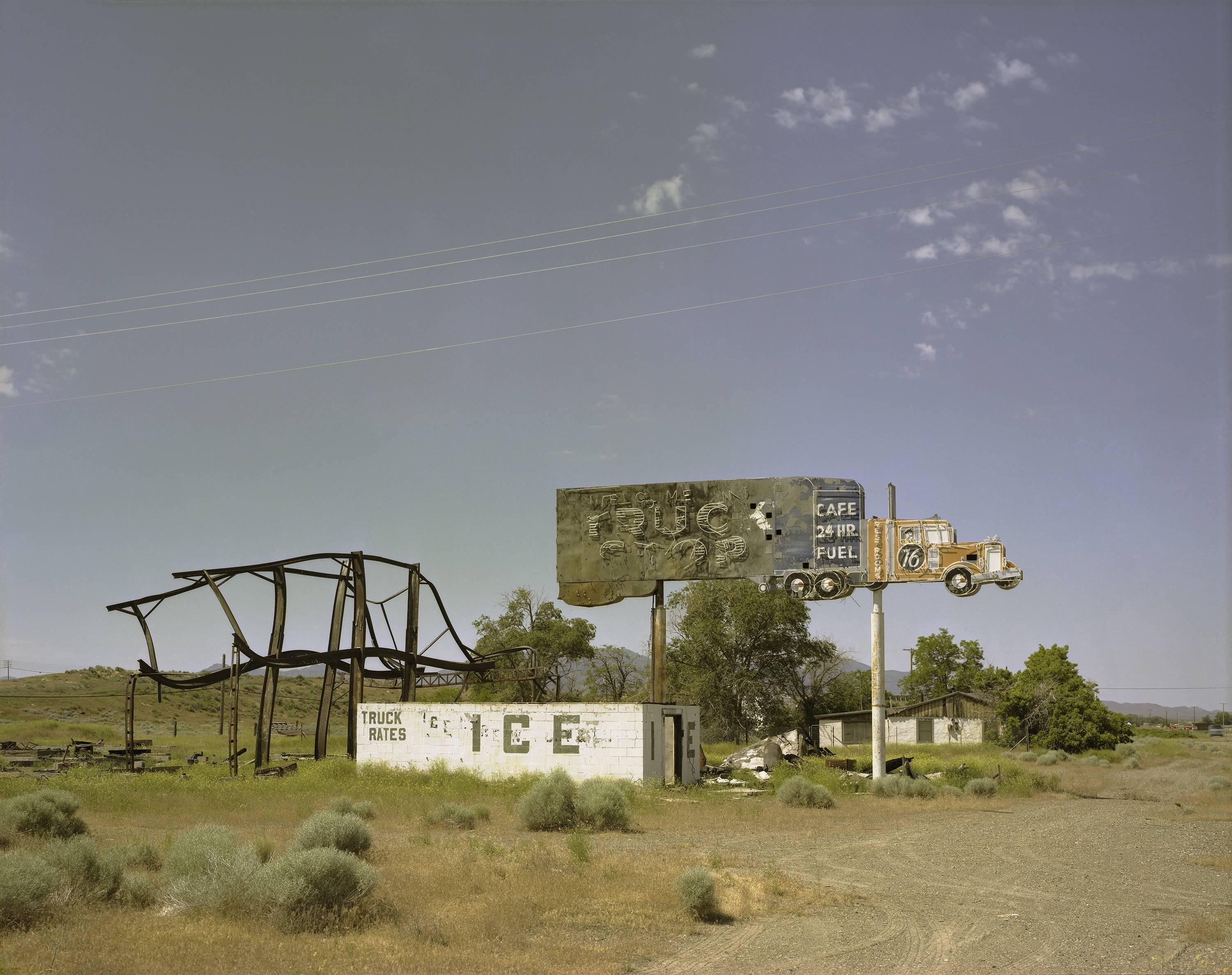 Steve Fitch Landscape Photograph - Abandoned Truck Stop, Winnemucca, Nevada; June 19, 1984