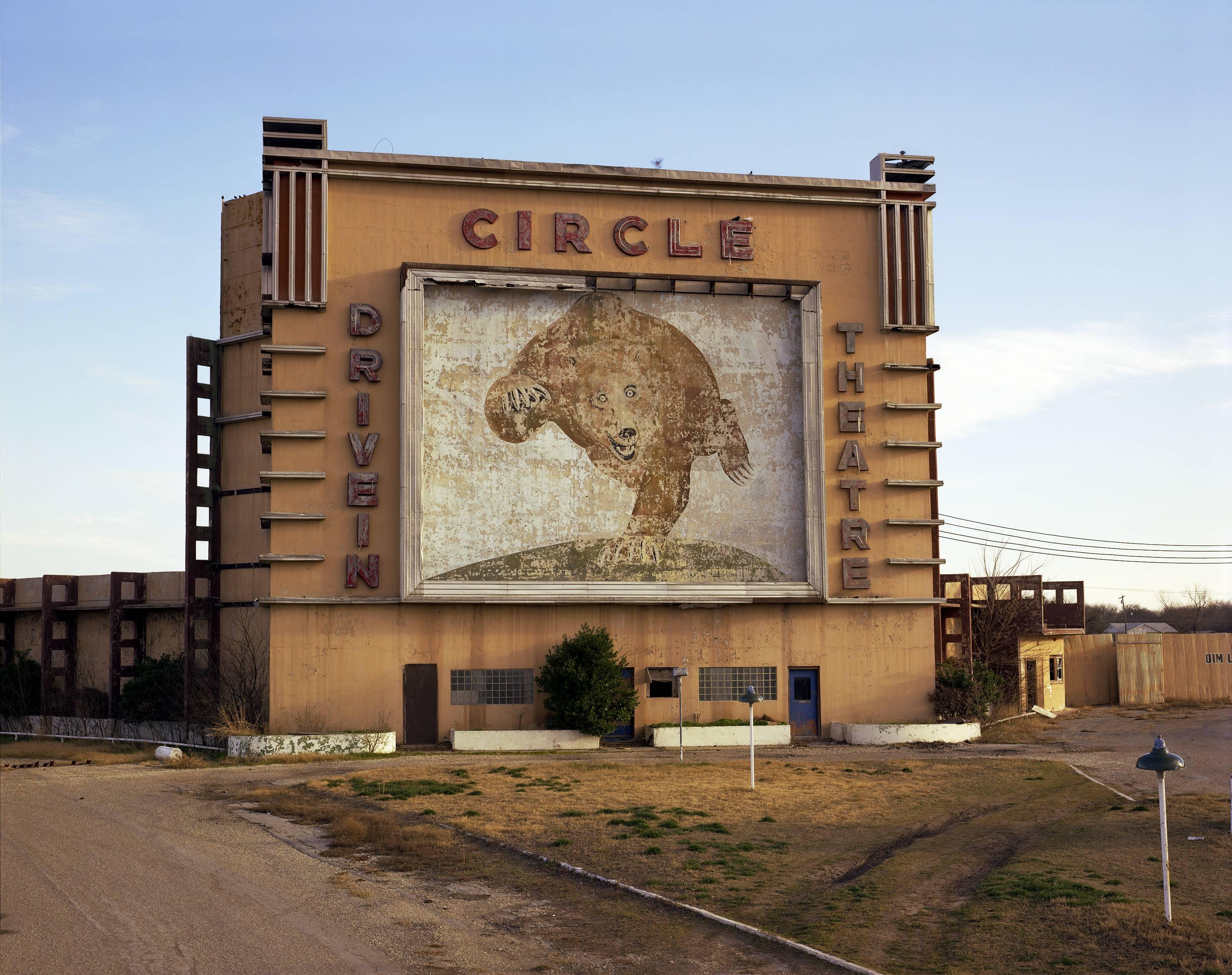 Steve Fitch Landscape Photograph - Circle Drive-in theater, Waco, Texas; January 7, 1981
