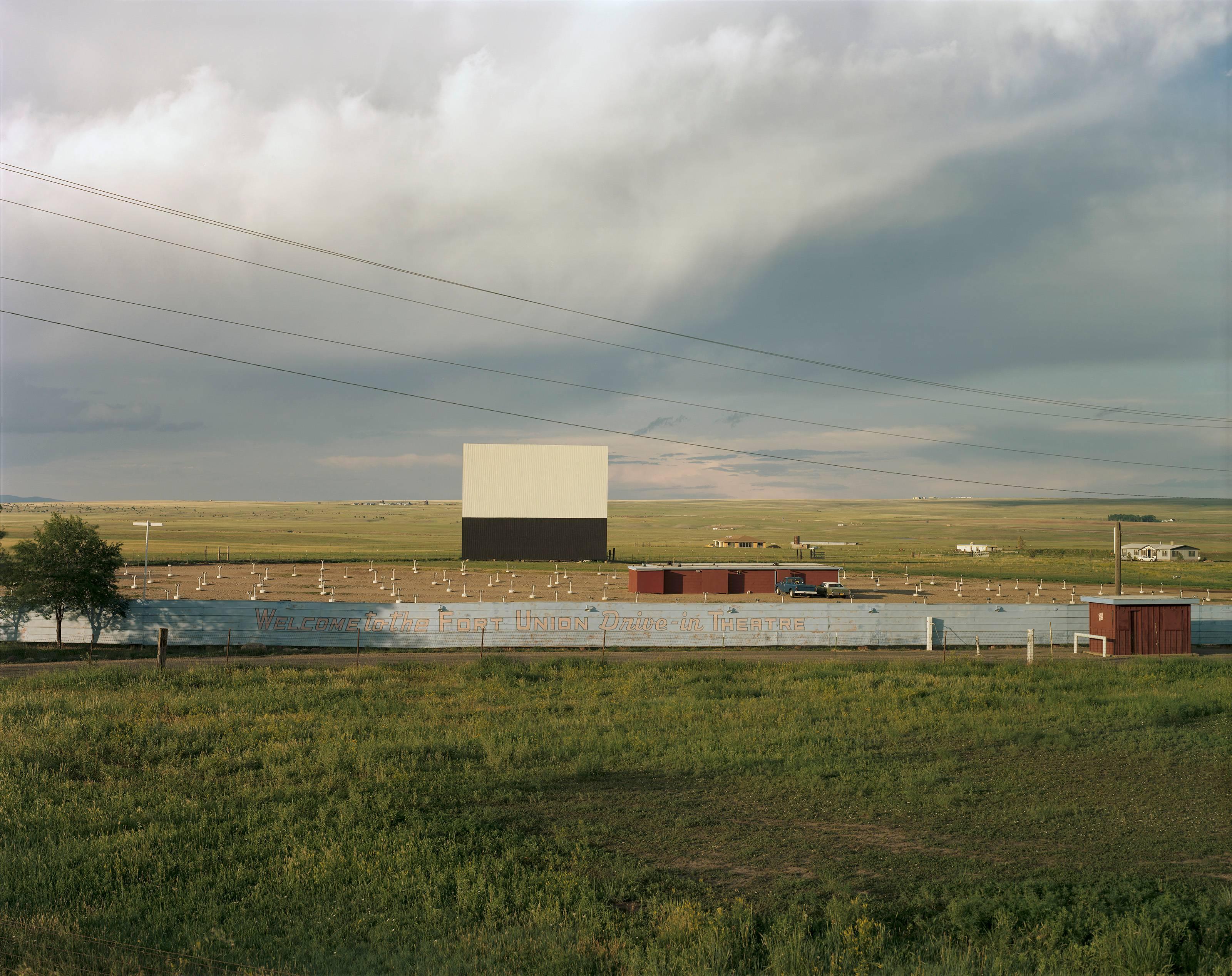 Steve Fitch Color Photograph - Ft. Union Drive-In Theater, Las Vegas, New Mexico; July 12, 1982