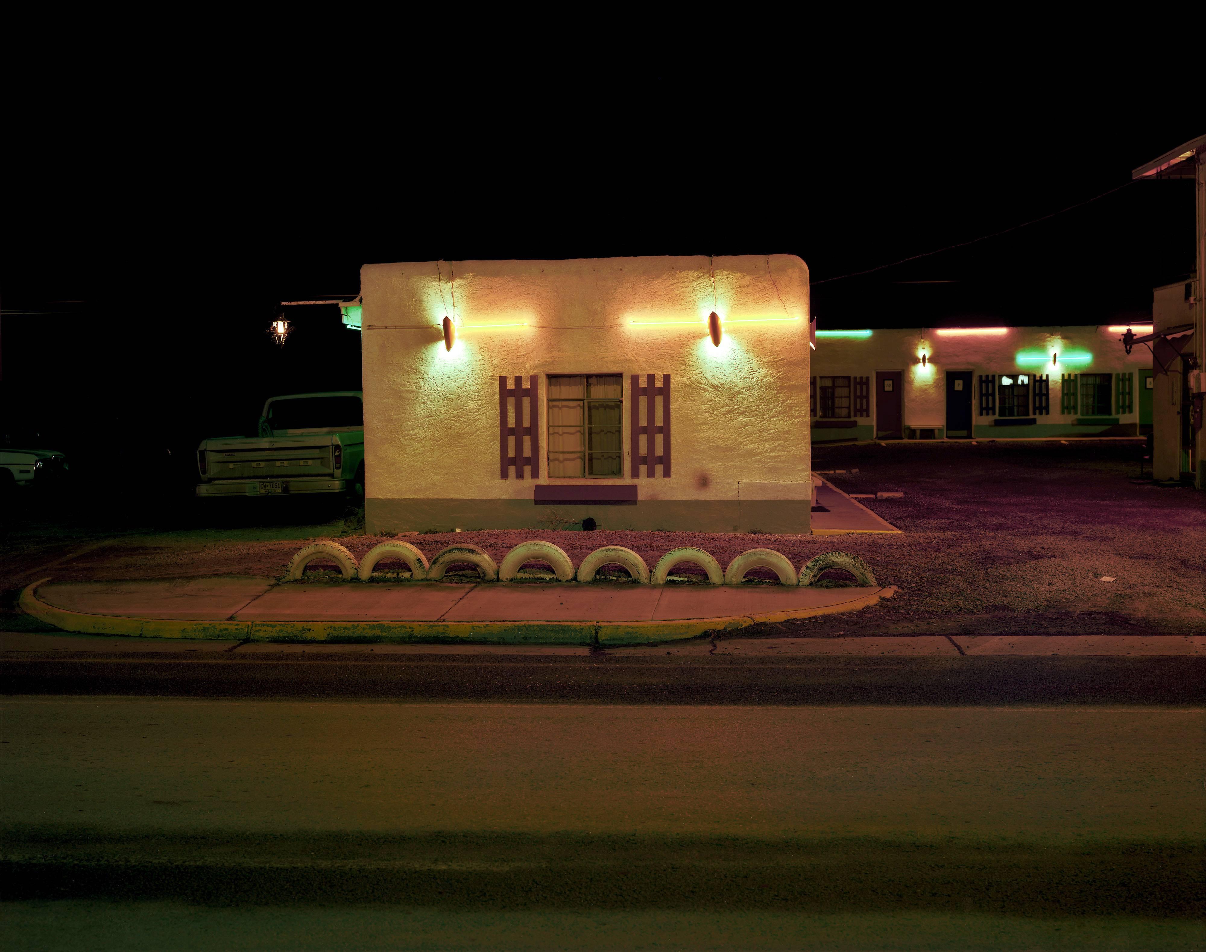 Steve Fitch Landscape Photograph - It'll Do Motel, Highway 66, Grants, New Mexico, January 11, 1982