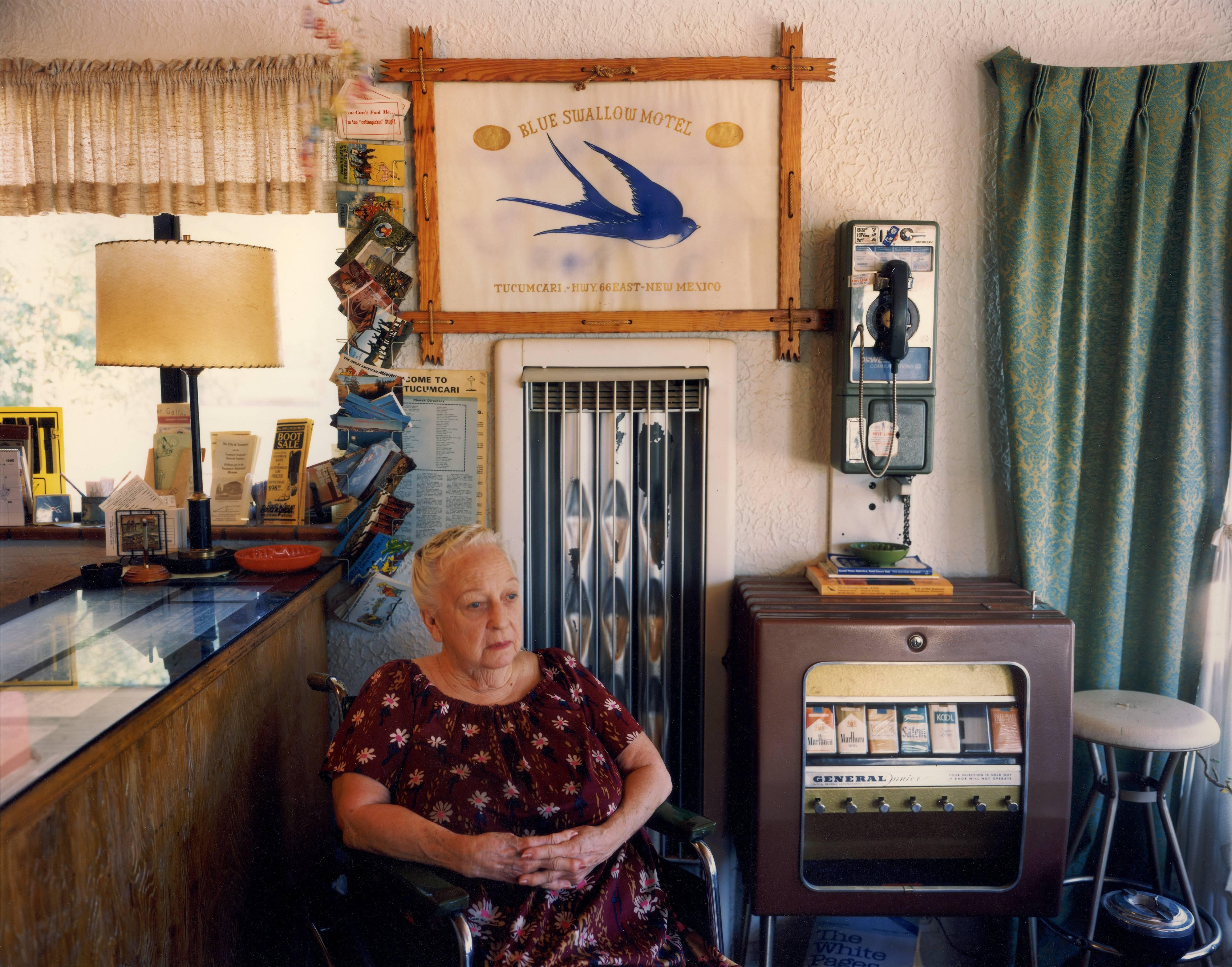 Steve Fitch Color Photograph - Lillian Redman, Blue Swallow Motel, Rt. 66, Tucumcari, New Mexico; July, 1990