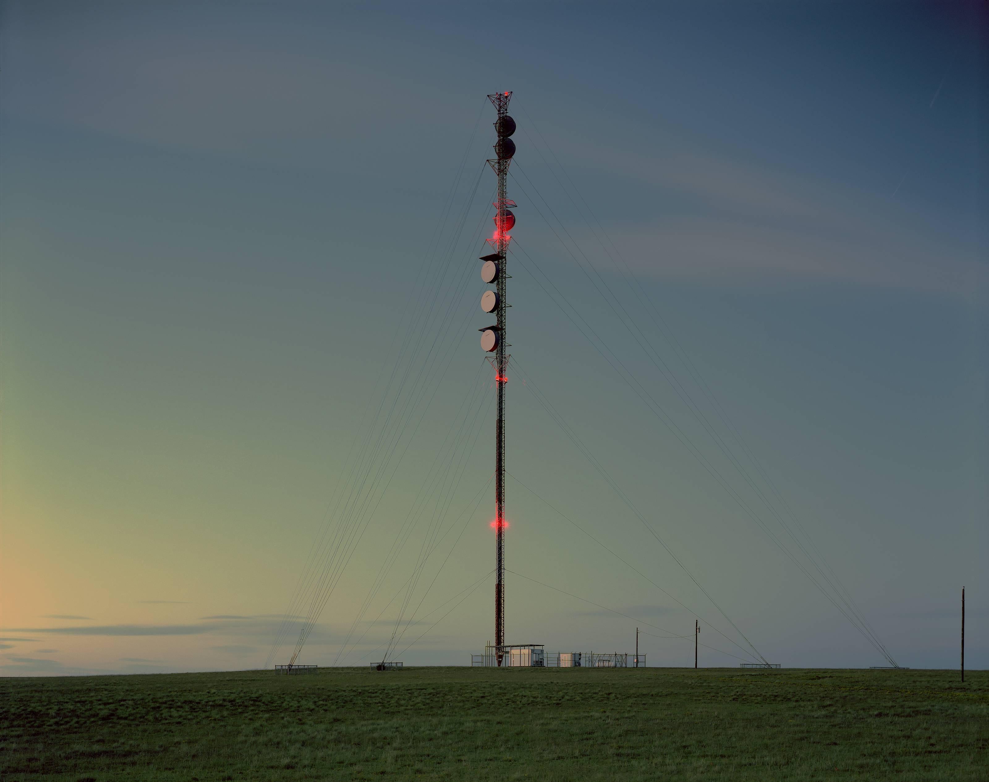 Steve Fitch Landscape Photograph - Radio Tower between Trujillo & Las Vegas, New Mexico, September 9, 2006 