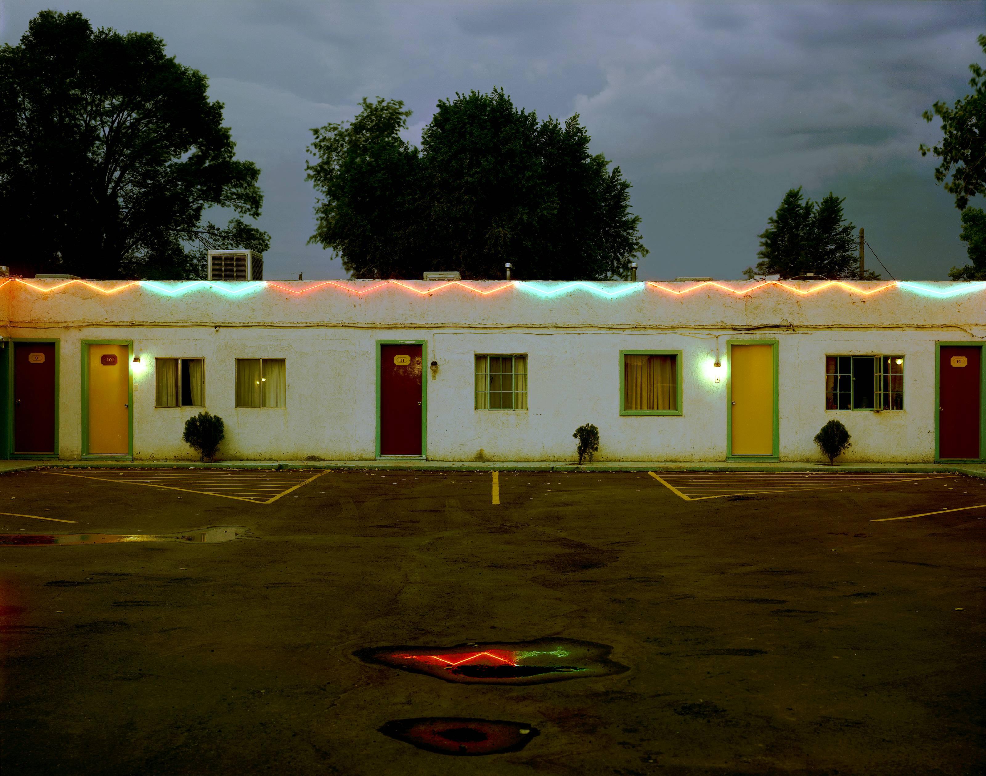 Steve Fitch Color Photograph - Sandia Motel, Highway 66, Albuquerque, New Mexico; August, 1980