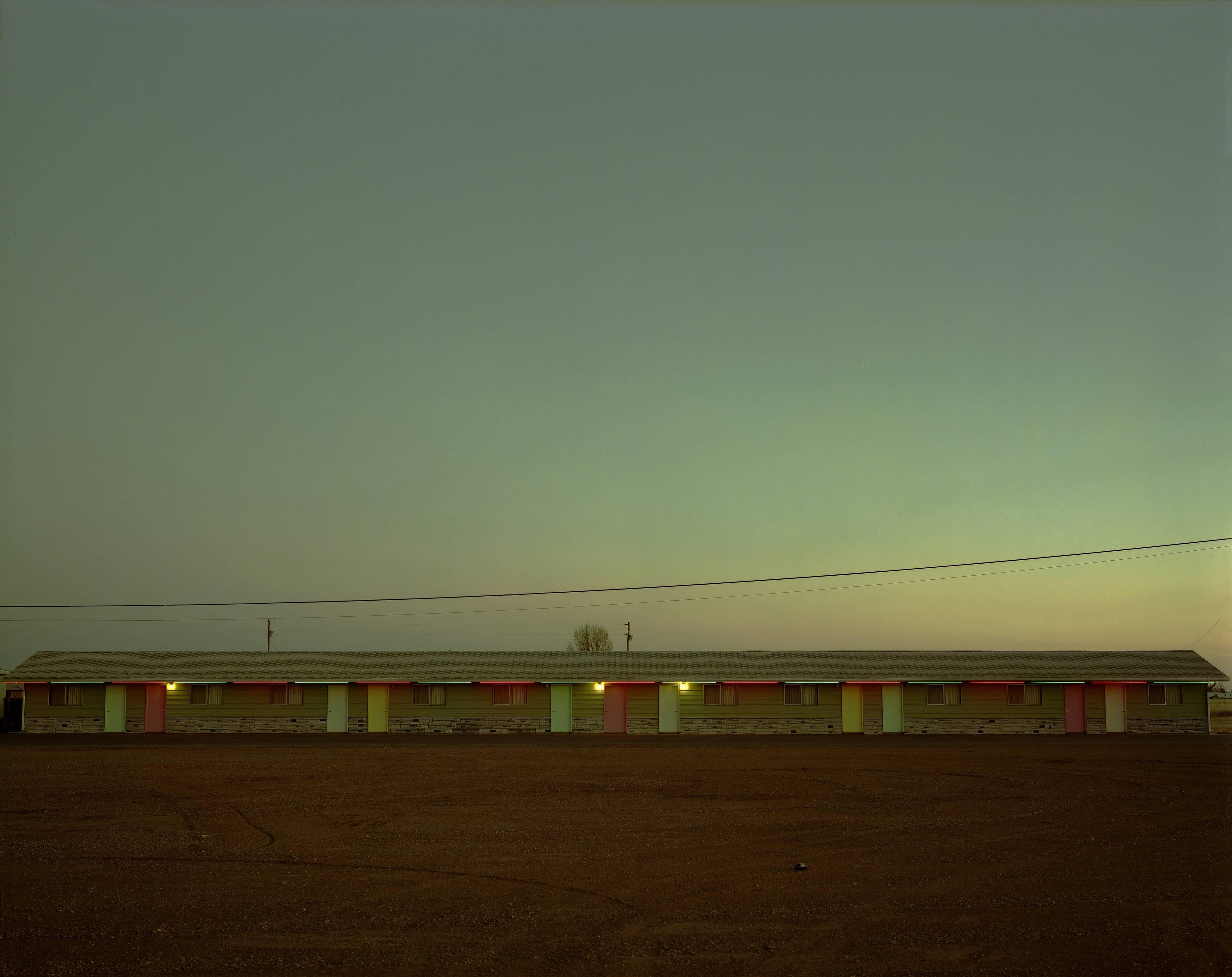 Steve Fitch Color Photograph - Siesta Motel, Highway 66, Moriarty, New Mexico, March 29, 1981