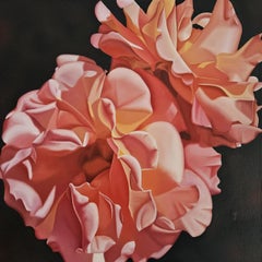 Tuti Fruiti - contemporary hyperrealistic flower rose oil painting
