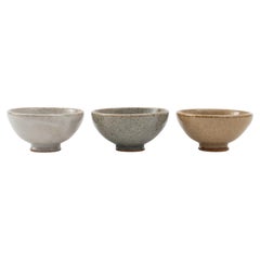 Vintage Steve Friedlander Glazed Ceramic Sake Cups, Set of 3, Signed