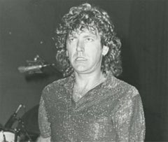 Robert Plant Performing at the Los Angeles Forum 1985 Press Print