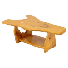 Steve Heller Live Edge Carved Maple Coffee Table