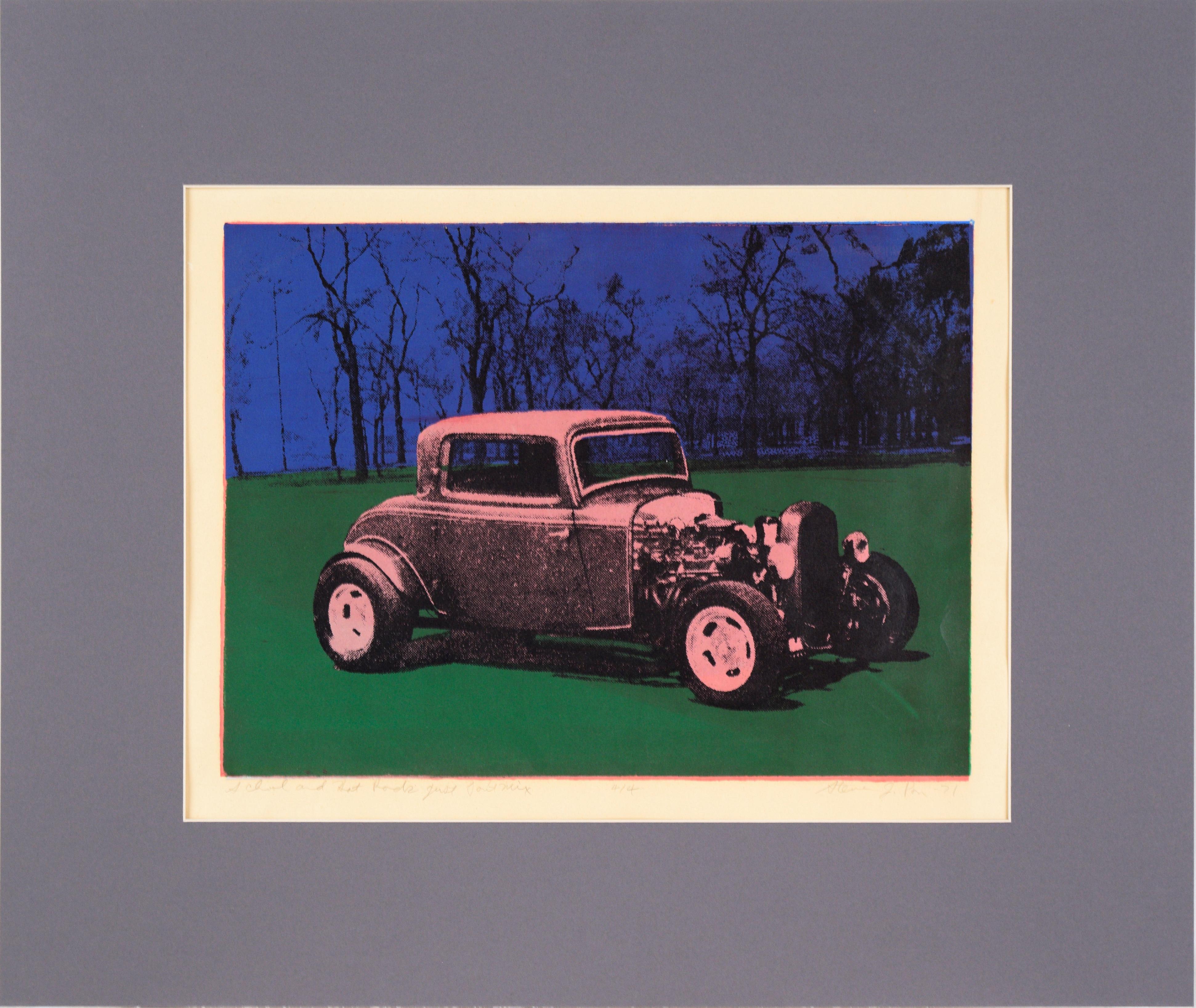 Print Steve J Pon - «School and Hot Rods Just Don't Mix » - Sérigraphie Pop Art à plusieurs couches