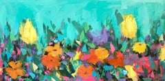 Flow of Energy - Contemporary Floral Landscape Painting